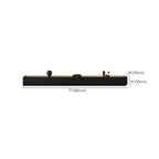 Meuble TV rectangulaire long et minimaliste noir avec 4 tiroirs