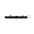 Meuble TV rectangulaire long et minimaliste noir avec 4 tiroirs