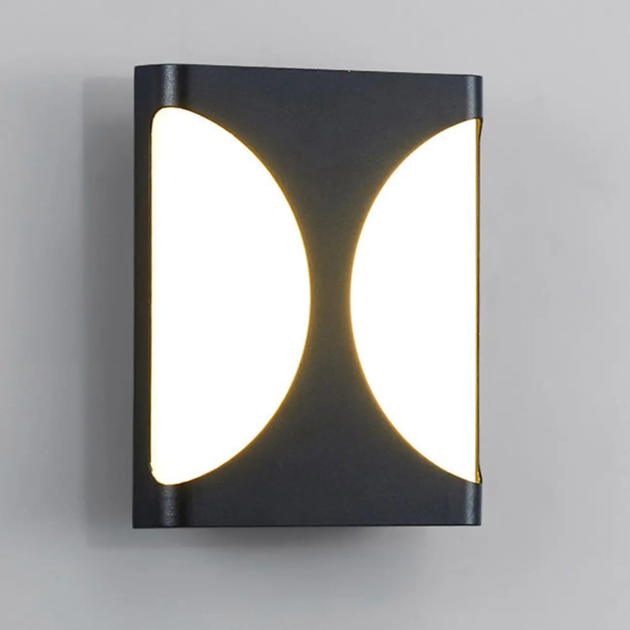 Applique murale d'extérieur moderne en métal noir