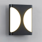 Applique murale d'extérieur moderne en métal noir