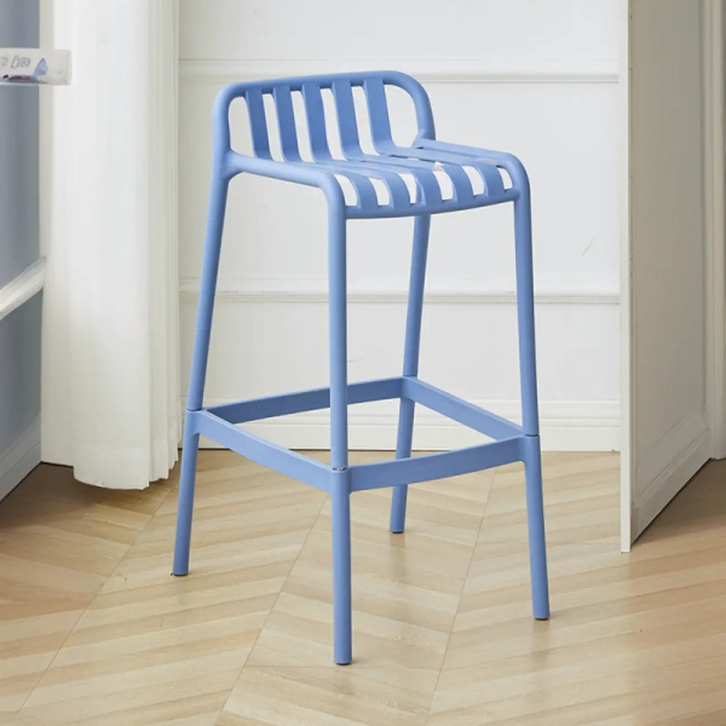 Tabouret de bar minimaliste en plastique pour intérieur et extérieur