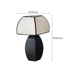 Lampe de table moderne en métal noir avec LED et abat-jour en forme de dôme