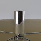 Lampe de table traditionnelle en céramique bleue avec abat-jour en tissu