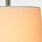 Lampe de table traditionnelle en céramique bleue avec abat-jour en tissu