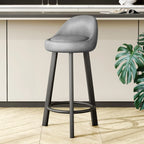 Tabourets de bar minimalistes ronds à trépied en similicuir