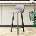 Tabourets de bar minimalistes ronds à trépied en similicuir