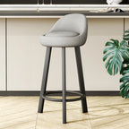Tabourets de bar minimalistes ronds à trépied en similicuir