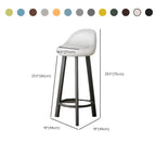 Tabourets de bar minimalistes ronds à trépied en similicuir