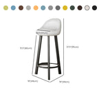 Tabourets de bar minimalistes ronds à trépied en similicuir