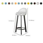 Tabourets de bar minimalistes ronds à trépied en similicuir