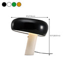 Lampe de table LED moderne géométrique en pierre et fer, noire
