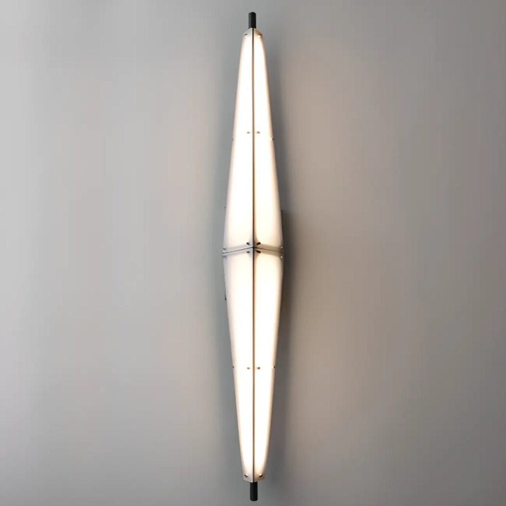 Applique murale extérieure moderne géométrique en acrylique blanc à LED