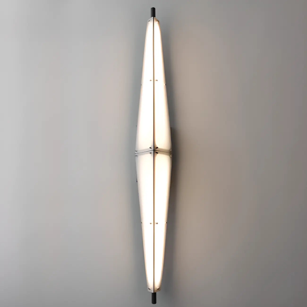 Applique murale extérieure moderne géométrique en acrylique blanc à LED