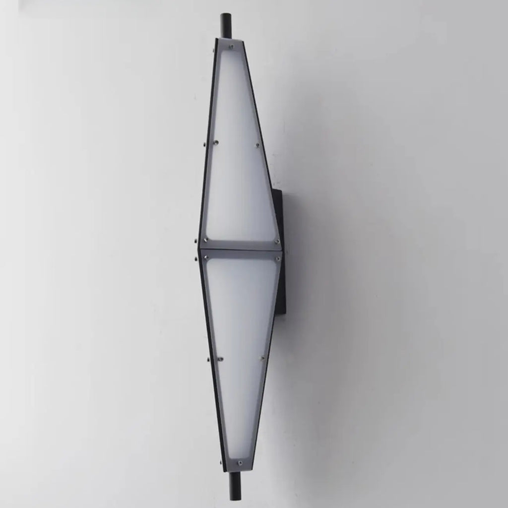 Applique murale extérieure moderne géométrique en acrylique blanc à LED