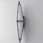 Applique murale extérieure moderne géométrique en acrylique blanc à LED