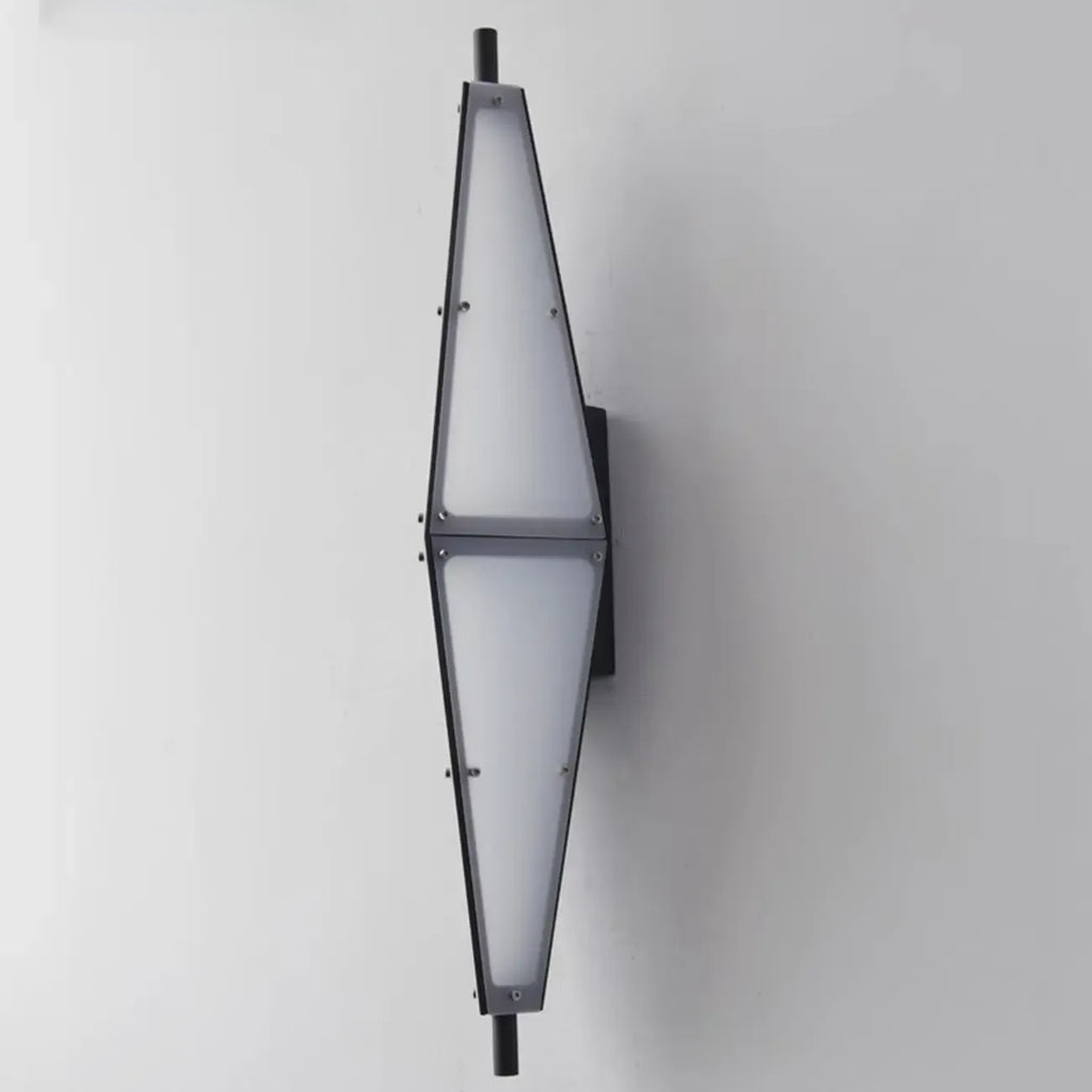 Applique murale extérieure moderne géométrique en acrylique blanc à LED