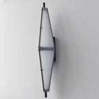 Applique murale extérieure moderne géométrique en acrylique blanc à LED