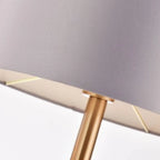 Lampe de table cylindrique moderne en pierre avec abat-jour en tissu