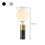 Lampe de table cylindrique moderne en pierre avec abat-jour en tissu