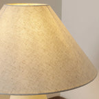 Lampe de table élégante en céramique avec abat-jour en tissu