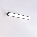 Applique murale d'extérieur minimaliste linéaire en métal et acrylique blanc