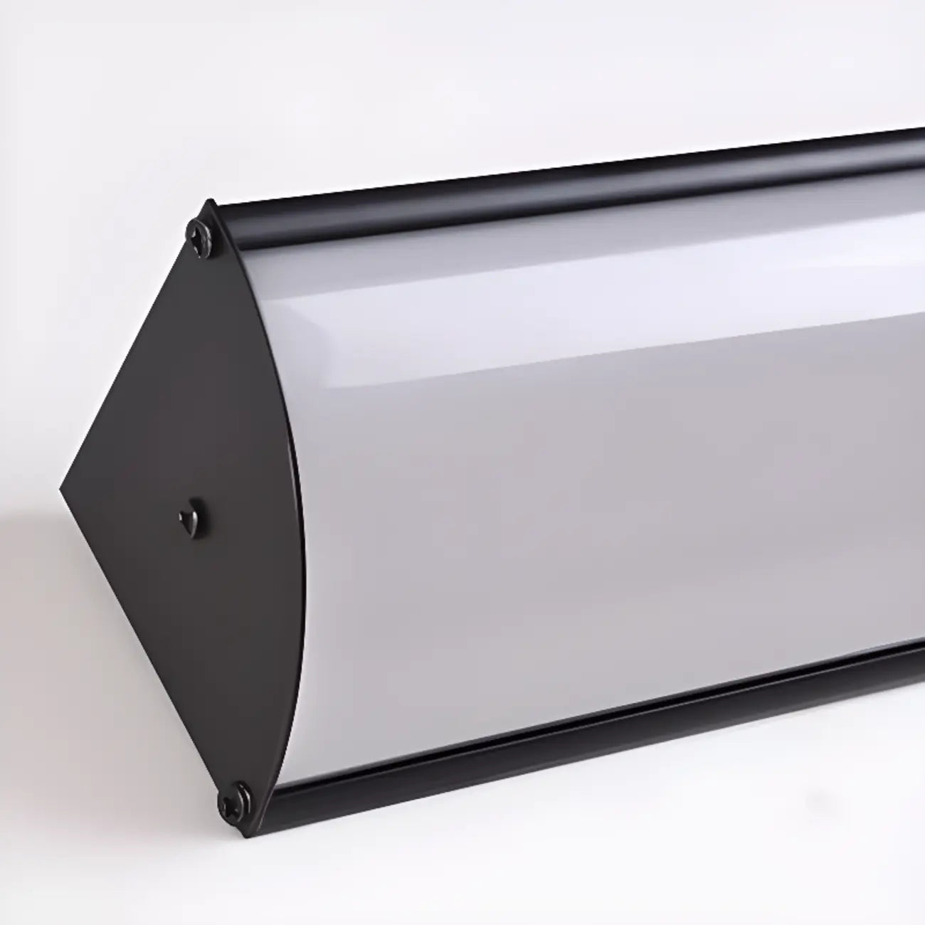 Applique murale d'extérieur minimaliste linéaire en métal et acrylique blanc