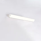 Applique murale d'extérieur minimaliste linéaire en métal et acrylique blanc
