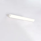 Applique murale d'extérieur minimaliste linéaire en métal et acrylique blanc