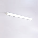 Applique murale d'extérieur minimaliste linéaire en métal et acrylique blanc