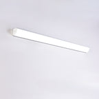 Applique murale d'extérieur minimaliste linéaire en métal et acrylique blanc
