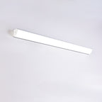 Applique murale d'extérieur minimaliste linéaire en métal et acrylique blanc