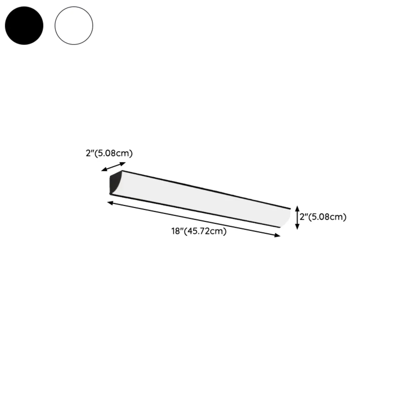 Applique murale d'extérieur minimaliste linéaire en métal et acrylique blanc