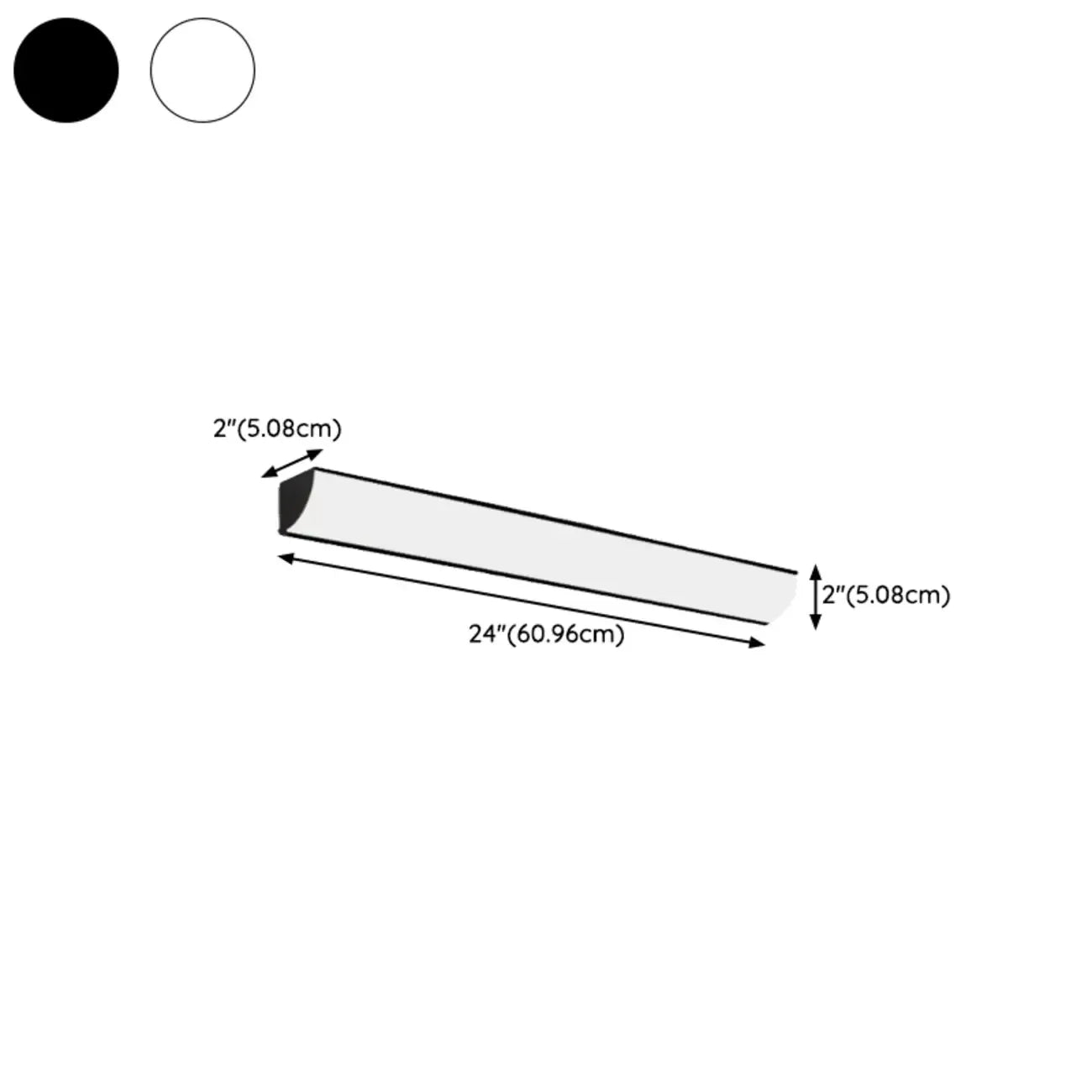Applique murale d'extérieur minimaliste linéaire en métal et acrylique blanc