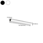 Applique murale d'extérieur minimaliste linéaire en métal et acrylique blanc