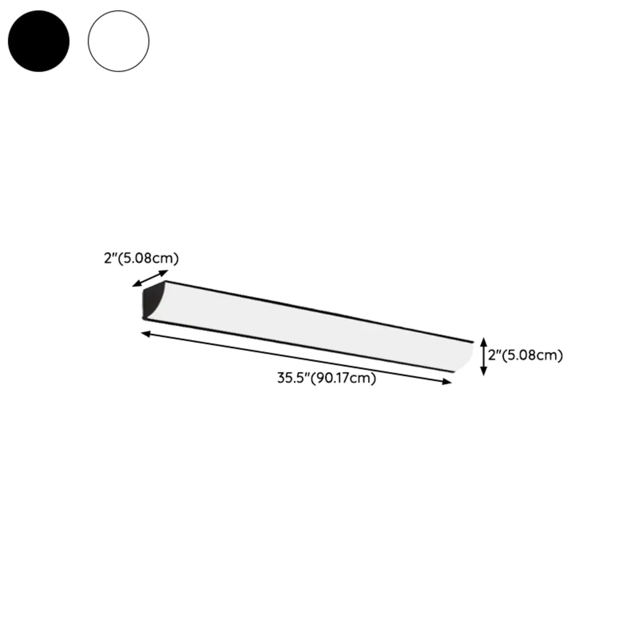 Applique murale d'extérieur minimaliste linéaire en métal et acrylique blanc