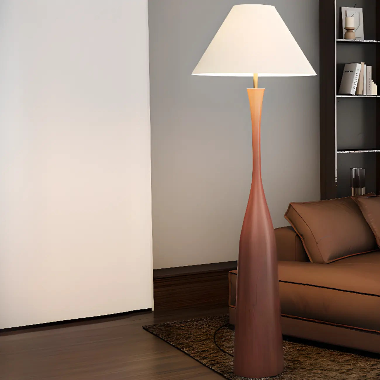 65 Lampada da terra moderna a forma di bottiglia in metallo