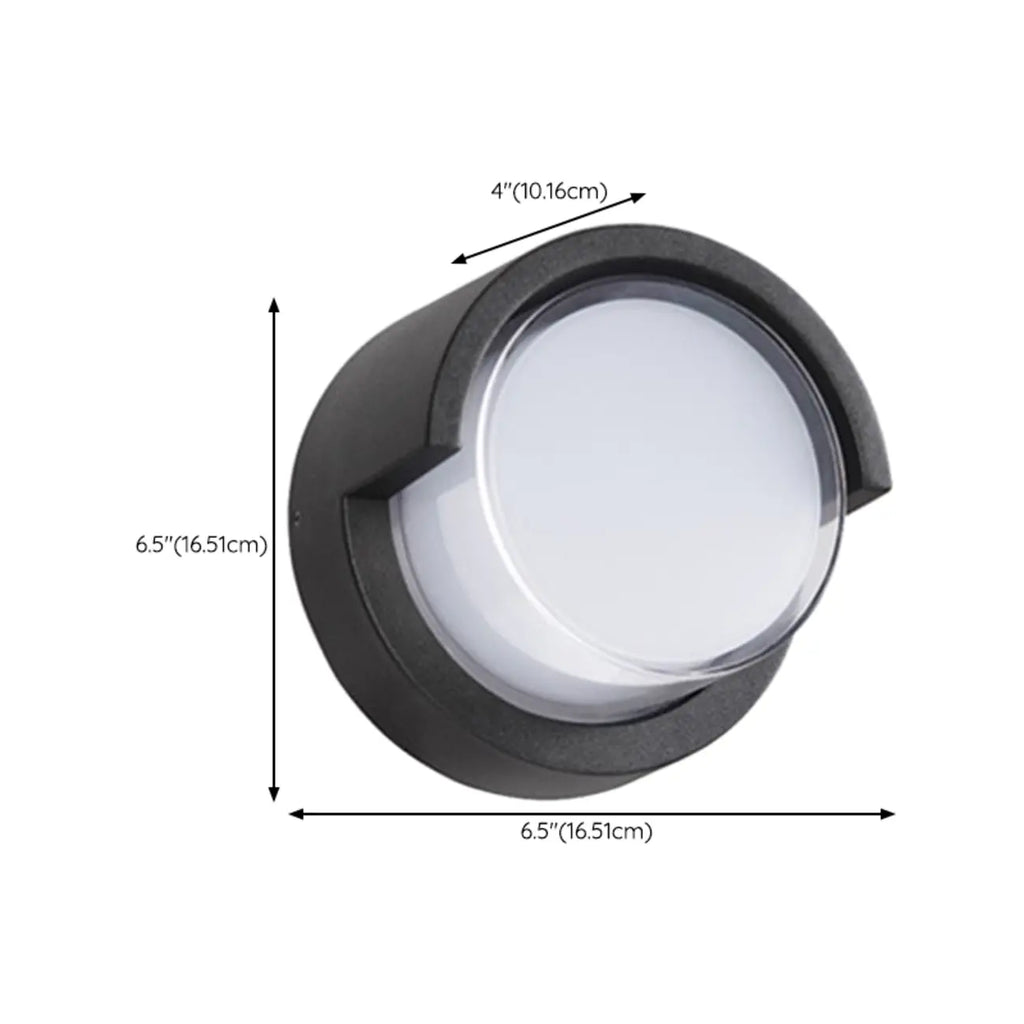 Applique murale extérieure moderne carrée en métal noir à LED