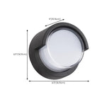 Applique murale extérieure moderne carrée en métal noir à LED