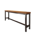 Table de bar industrielle en bois brun avec repose-pieds pour pub à domicile