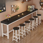 Table de bar industrielle en bois brun avec repose-pieds pour pub à domicile