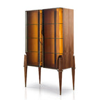 Élégante vitrine en bois et verre pour objets de collection