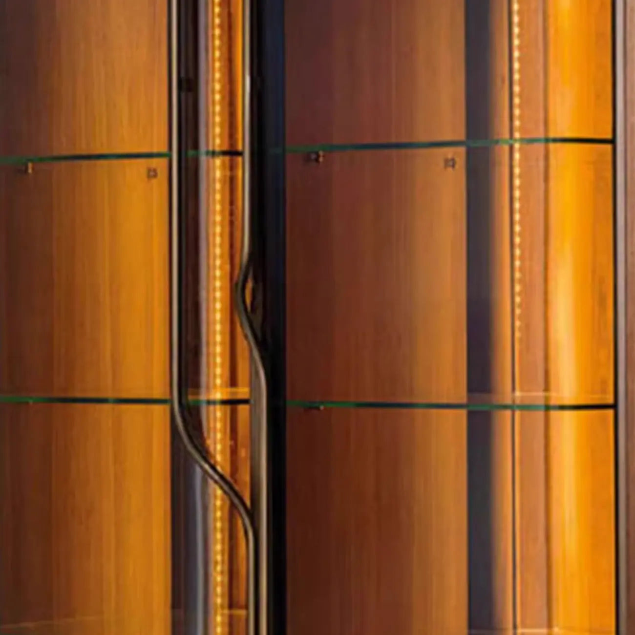 Élégante vitrine en bois et verre pour objets de collection
