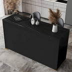 Table de bar moderne avec plateau en pierre noire pour cuisine