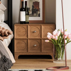 Table de chevet moderne en bois avec tiroirs élégants