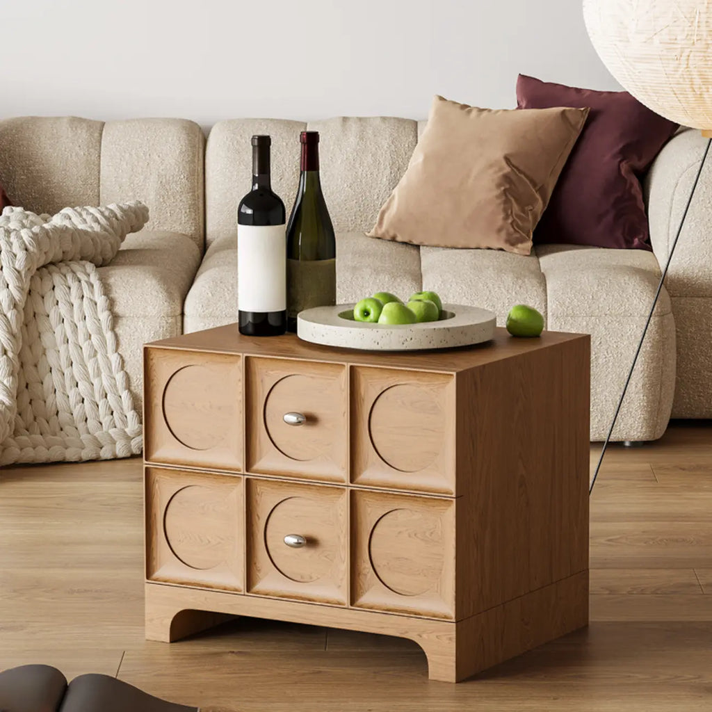 Table de chevet moderne en bois avec tiroirs élégants