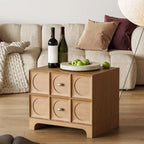 Table de chevet moderne en bois avec tiroirs élégants