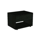 Table de chevet moderne noire avec tiroir de rangement