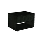 Table de chevet moderne noire avec tiroir de rangement