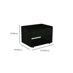 Table de chevet moderne noire avec tiroir de rangement