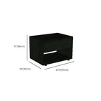 Table de chevet moderne noire avec tiroir de rangement